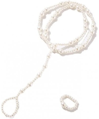 Fashion Beach Anklet Pearl Anklet Beach Wedding Foot Jewelry Barefoot Sandals Anklet $7.80 Anklets