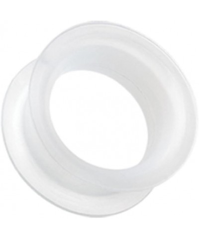 Ultra Thin Flexible Silicone Ear Skin Double Flared Ear Gauge Tunnel Plug (Sold by Pair) 2 GA, Clear $8.69 Body Jewelry