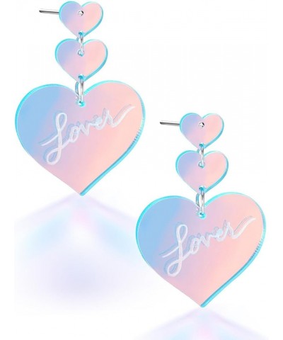 Lover Pink Heart Taylor Earrings Cute Dangle Drop Heart-Shaped TS earrings Friendship Earrings Accessories Trendy Stuff Gifts...