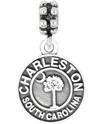 Sterling Silver Oxidized Charleston South Carolina Dangle Bead Charm $14.50 Bracelets