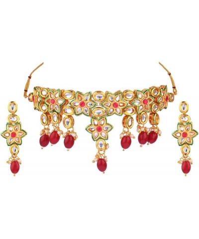 Indian Bollywood Traditional Kundan Pearl Wedding Choker Necklace Earrings Jewelry set Style 8 $12.32 Jewelry Sets