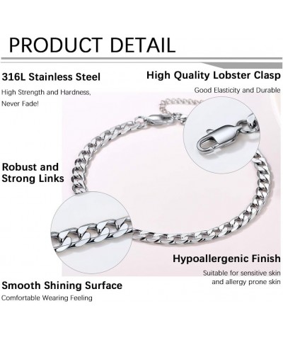 Stainless Steel Chain Anklets for Men Women, Silver/Gold Tone, Ankle Bracelets Hypoallergenic, 8-10.5 Inch Adjustable, Come G...