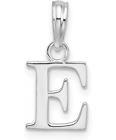 925 Sterling Silver Polished Block Initial Charm Pendant Initial: E $39.75 Pendants