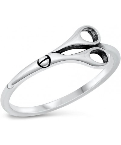 Scissors Cutting Ties Separation Ring New .925 Sterling Silver Band Sizes 4-10 $10.00 Rings