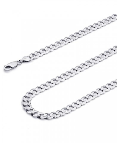 14K Solid Gold Cuban Link Curb Chains (Select Options) 24 Inches White Gold $1.00 Necklaces