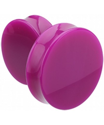 Supersize Neon Colored Acrylic Double Flared WildKlass Ear Gauge Plug (Sold as Pairs) 1-3/4" (44mm) Purple $14.27 Body Jewelry