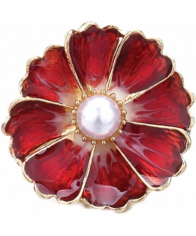 Big Flower Snap Jewelry Pearl 20MM Ginger Charm Button Fits Women's Customizable Bracelets, Necklaces, Keychains, Rings (Purp...
