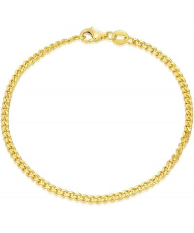 14K Yellow Gold 6-13 Inch 1.2mm-3.2mm Chain Bracelet Anklet for Women, Cuban Link Curb/Rope/Paper Clip/Round Snake/Herringbon...