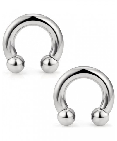 G23 Titanium PA Ring Internally Threaded Ball Circular Barbells Horseshoe Large Septum Ring Ear Gauges Earrings 00G 0G 2G 4G ...