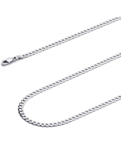 14K Solid Gold Cuban Link Curb Chains (Select Options) 16 Inches White Gold $1.00 Necklaces