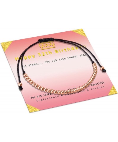 Birthday Bracelets for Women Birthday Gifts for Teen Girls Adjustable Link Strand Bead Bracelets Happy Birthday Gifts for Dau...
