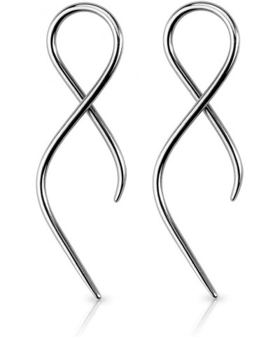 10-16GA 316L Surgical Steel Twisted Tail Taper Earrings, Sold as a Pair 16GA (1.2mm) $9.91 Body Jewelry