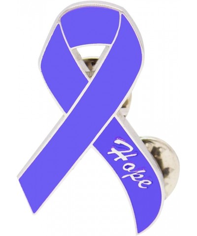 Enamel Awareness Ribbon Lapel Pin 1.4" with Double Clutch Pin Back for Tie, Hat, Back Pack lavender 1 Piece $6.00 Accessories