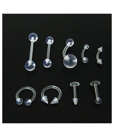 Fashion Charming Body Piercing Jewelry for Women Men Valentine's Day Boy Girl Friend 6/9Pcs Clear Unisex Belly Button Rings S...